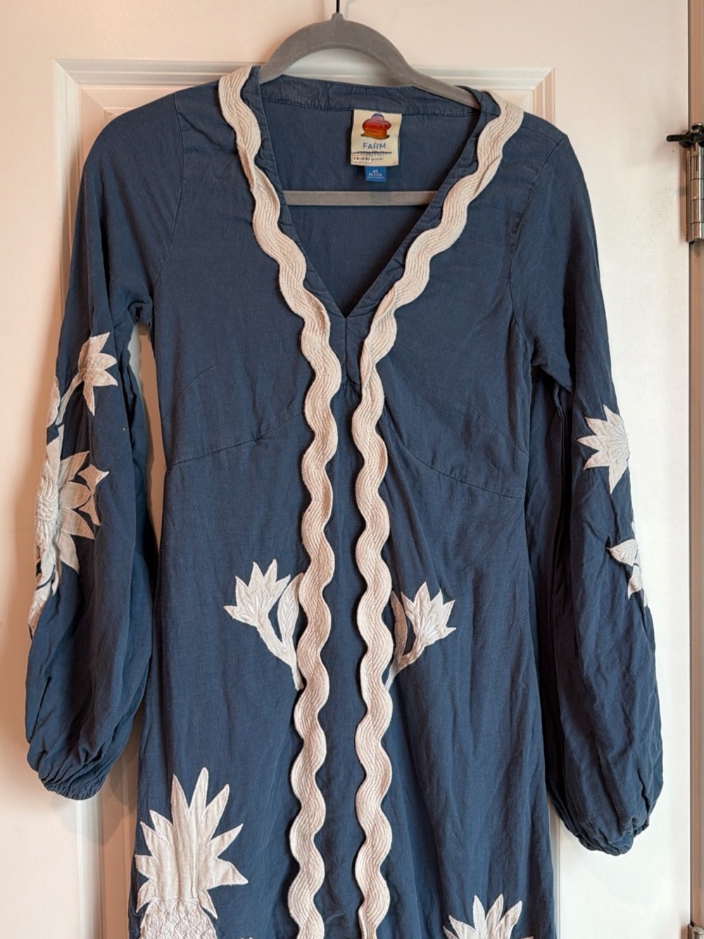 Farm Rio Embroidered Long-Sleeve Dress - Picture 2 of 5